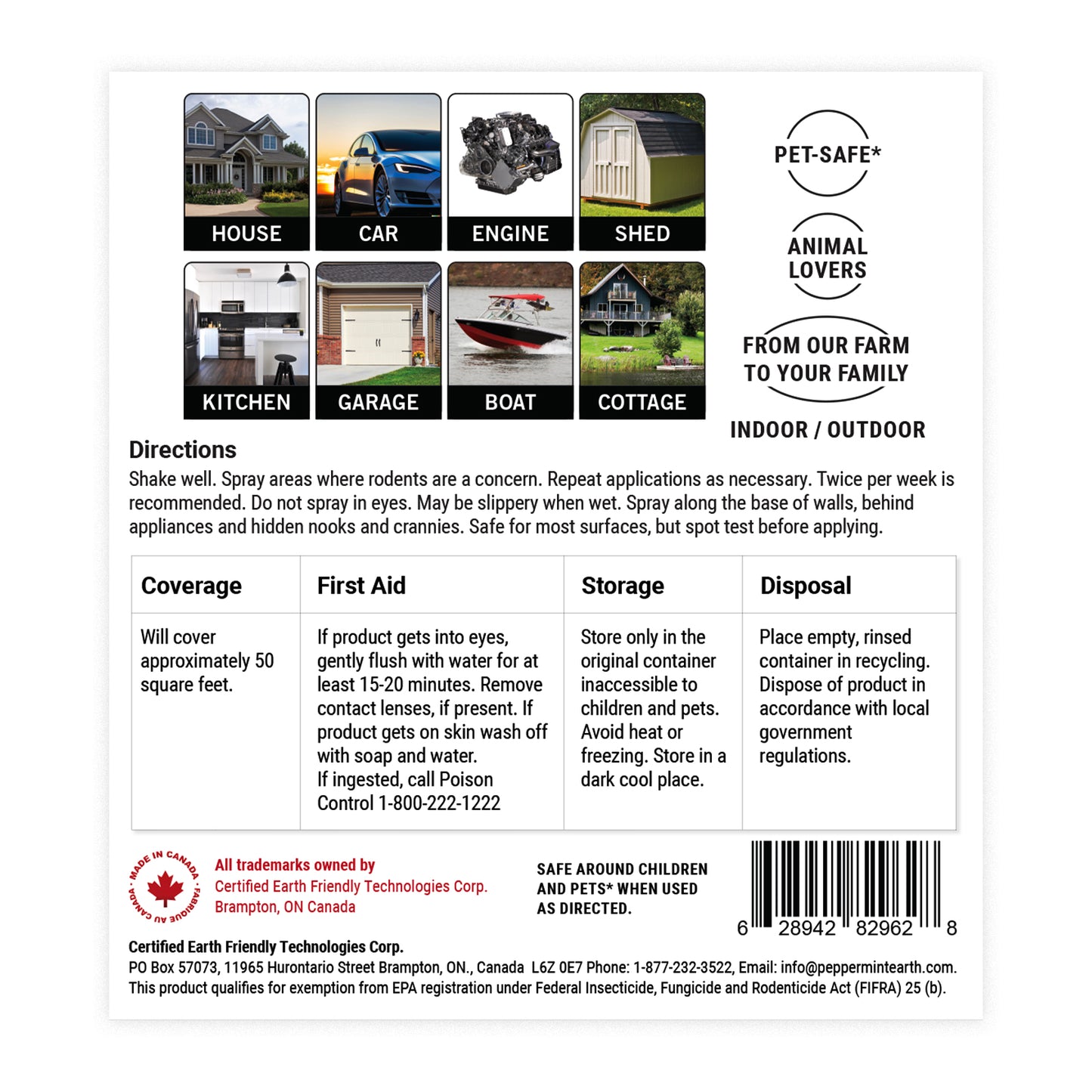 Powermint 16oz Mice Repellent Spray