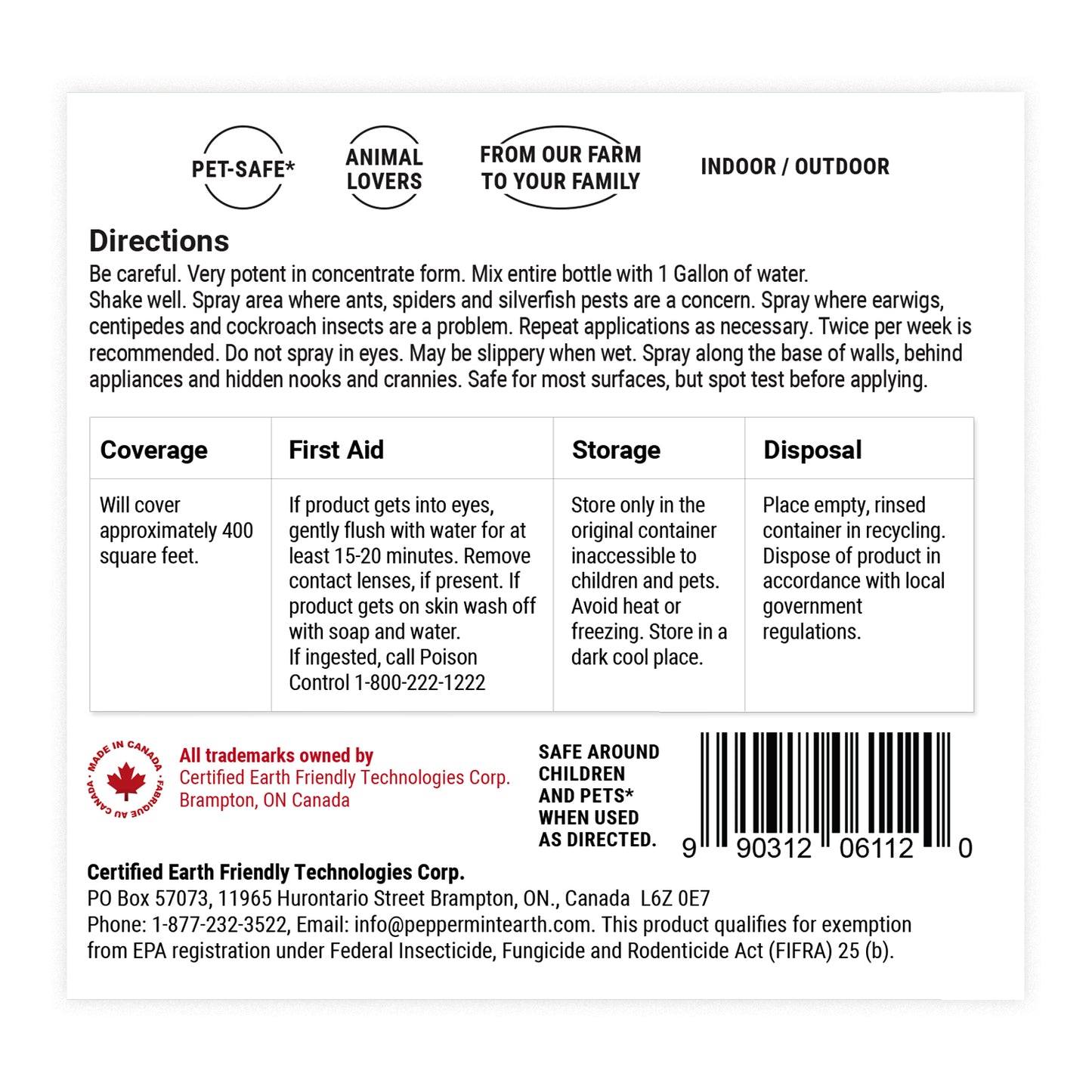 Powermint 8oz Insect & Pest Control Concentrate