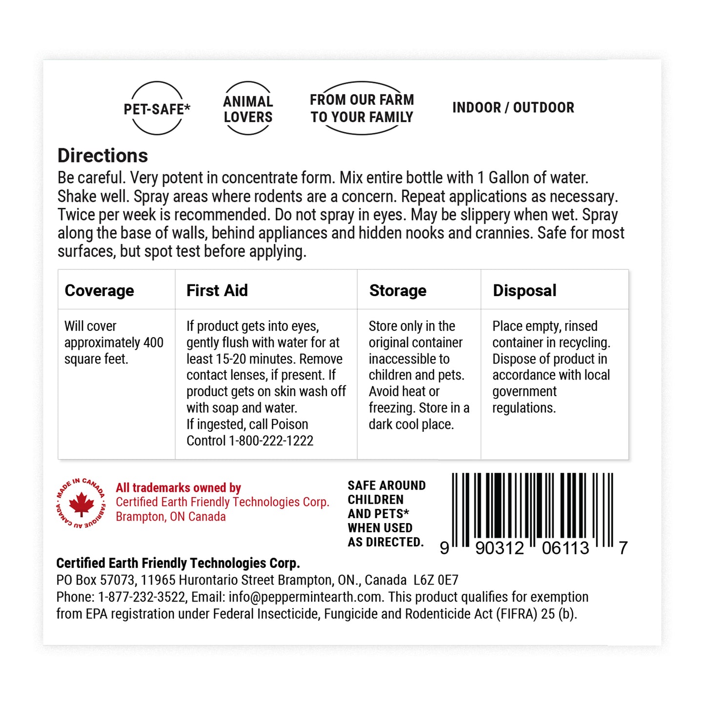 Powermint 8oz Rodent Repellent Concentrate