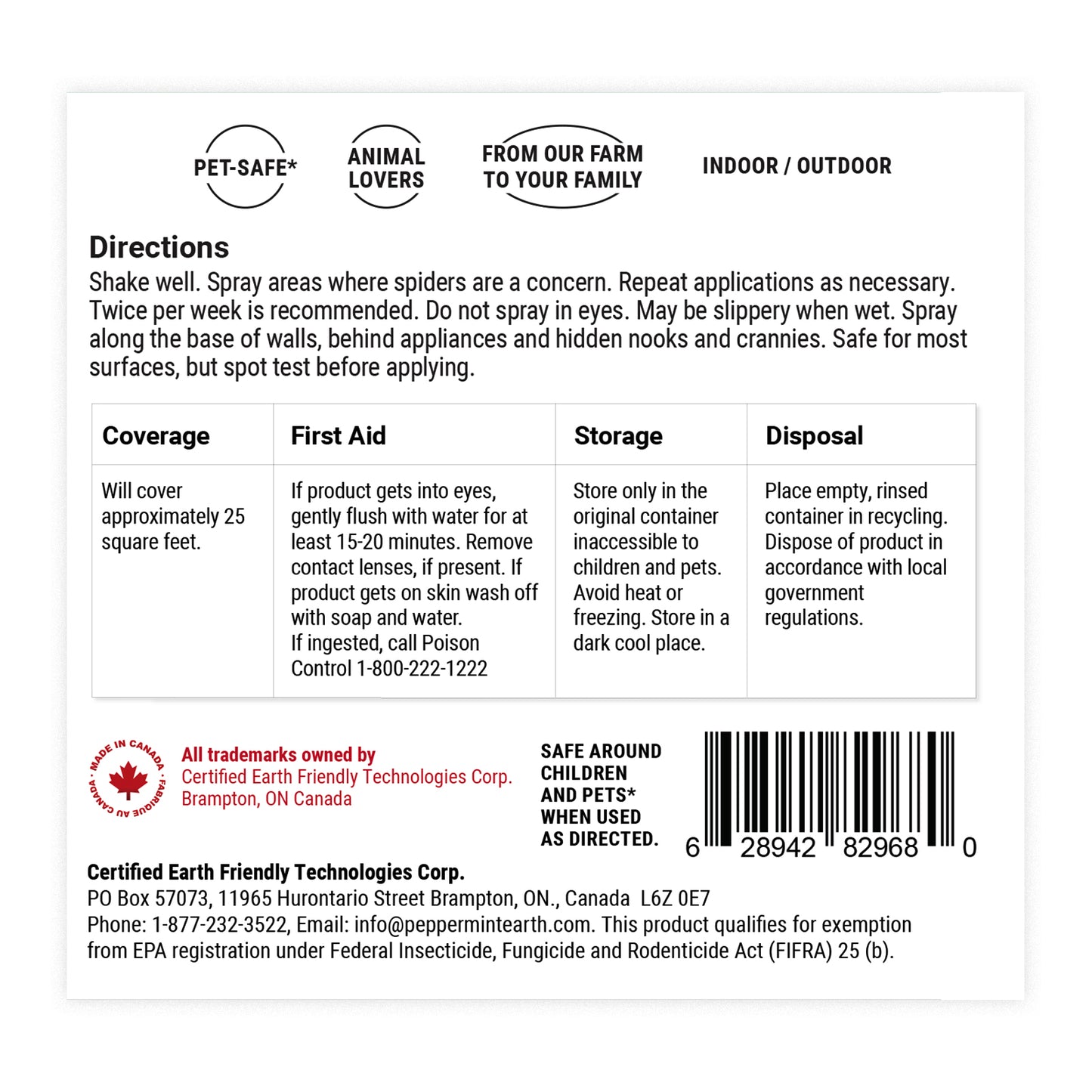 Powermint 8oz Spider Repellent 2-Pack