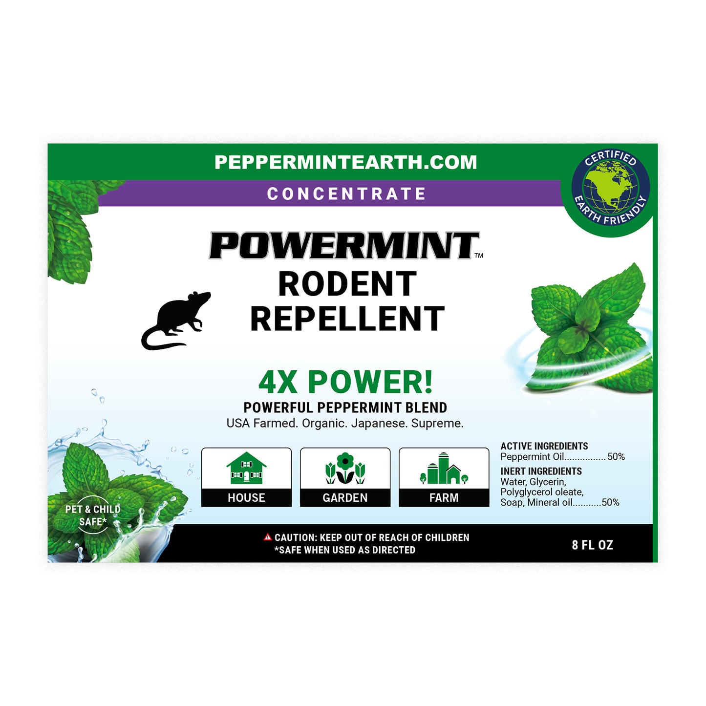 Powermint 8oz Rodent Repellent Concentrate