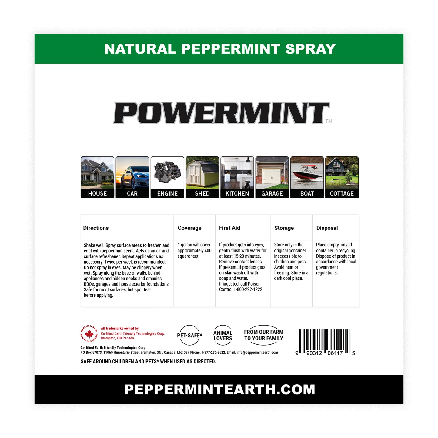 Powermint 1 Gallon Canada Peppermint Spray