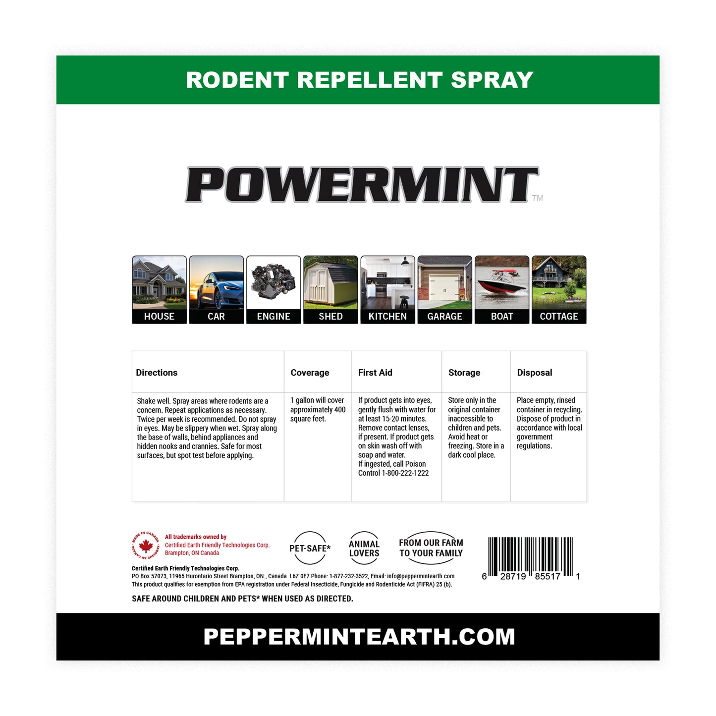 Powermint 1 Gallon Rodent Repellent