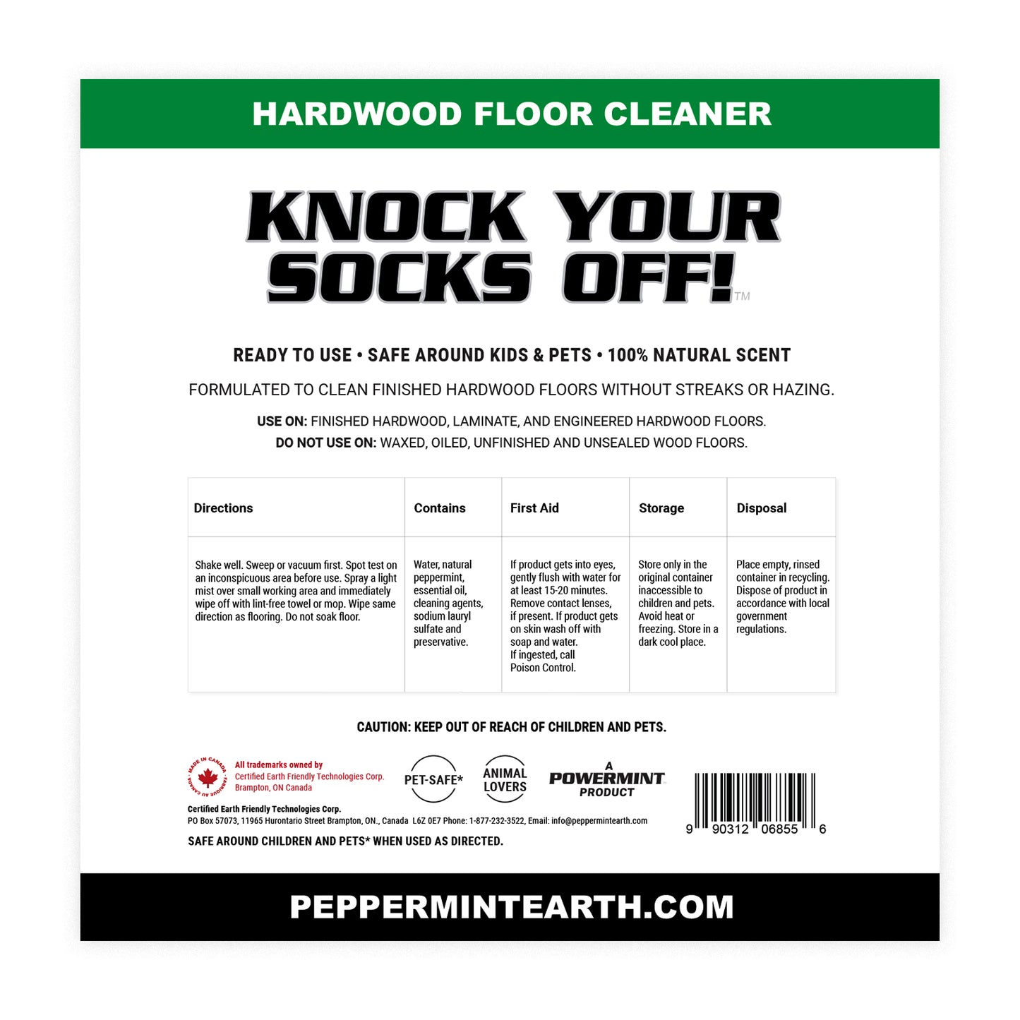 Powermint 1 Gallon Knock Your Socks Off Hardwood Floor Cleaner