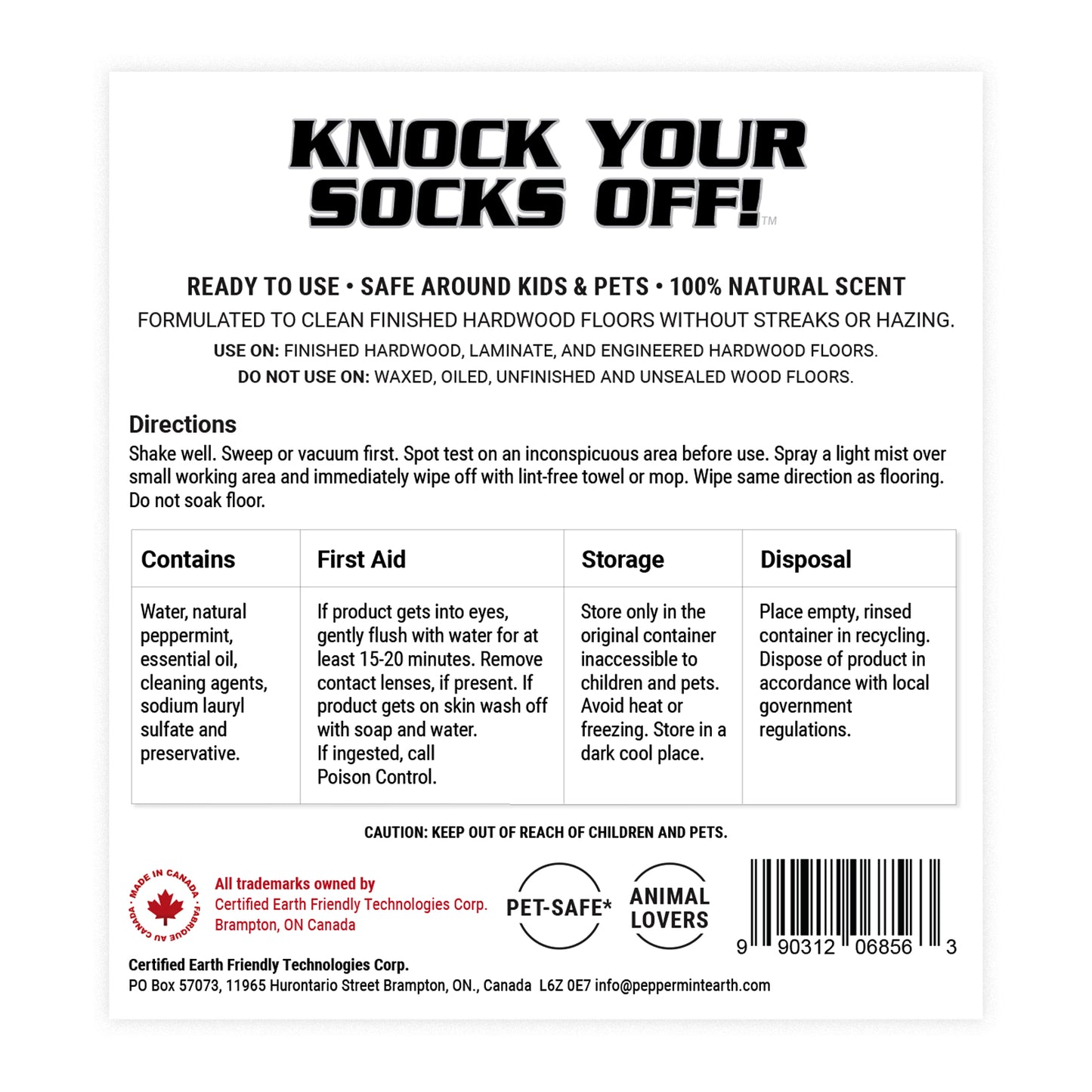 Powermint 16oz Knock Your Socks Off Hardwood Floor Cleaner