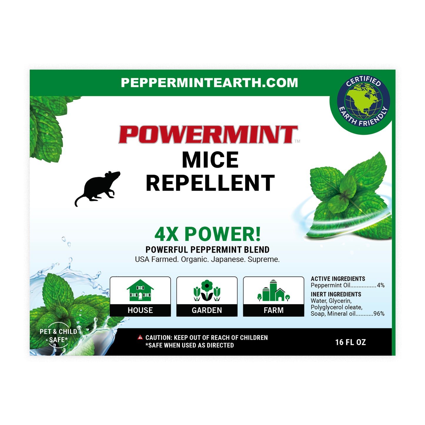 Powermint 16oz Mice Repellent Spray