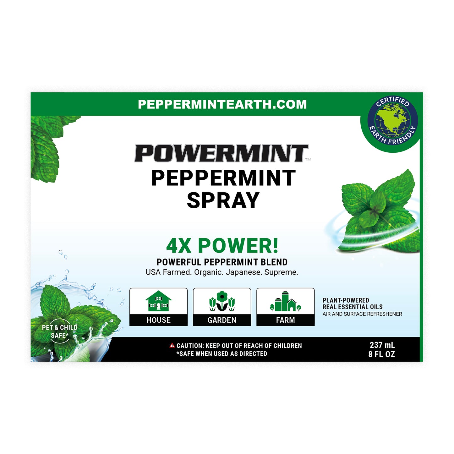Powermint 8oz Canada Peppermint Spray 2-Pack