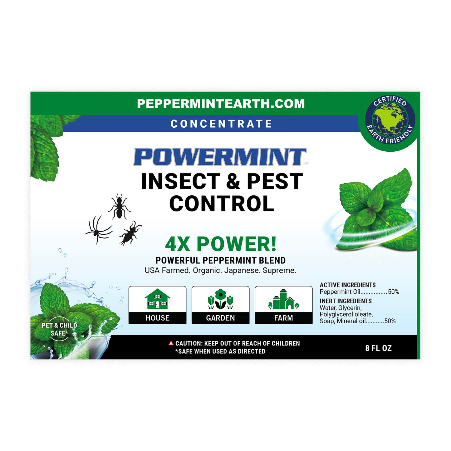 Powermint 8oz Insect & Pest Control Concentrate